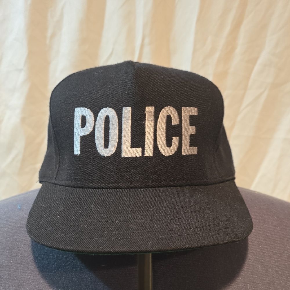 Black Police Cap
